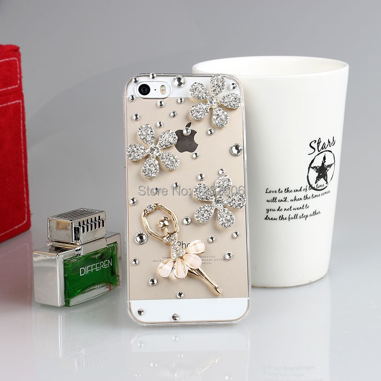 3d handmade bling rhinestones ballet flowers cell phone clear cases cover for 3d handmade bling rhinestones ballet flowers cell phone clear cases cover for
