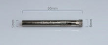 Envío gratis de decoración del hogar DIY 6 * 50 mm diamond glass agujero consideró drill bit core poco azulejo abridor for perforación de vidrio / azulejo