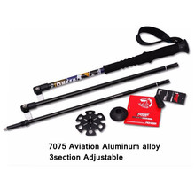 2pcs lot 1 pair 7075 Aluminum Hiking Stick Nordic Walking Stick Outdoor Telescopic Handle Climbing Equipment