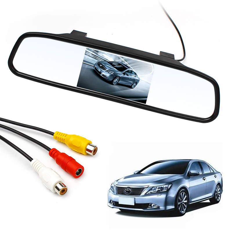 HD Video Auto Parking Reverse Camera Monitor 4.3 inch Car Mirror Monitor For Rear View Camera