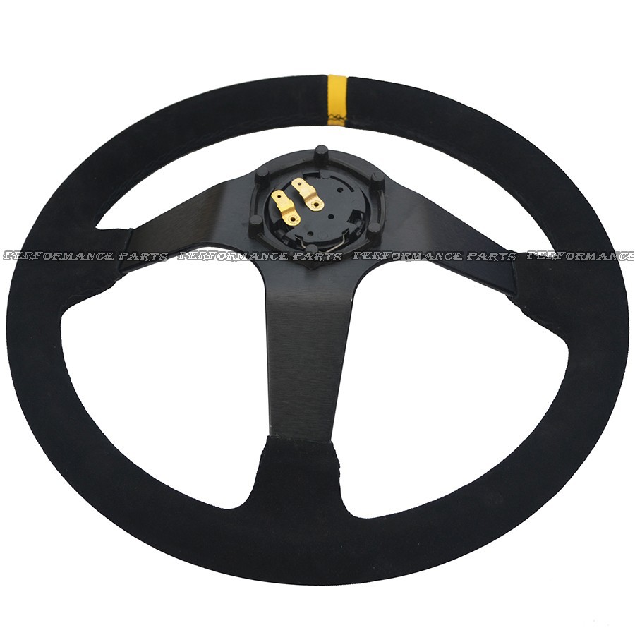 Racing Steering Wheel SPK Style Suede Car Steering Wheel (2)