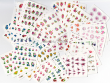 Nail 44Sheets Lot Mixed 3D Glitter Flower Water Transfer Nail Art Sticker Beauty DIY Nail Art
