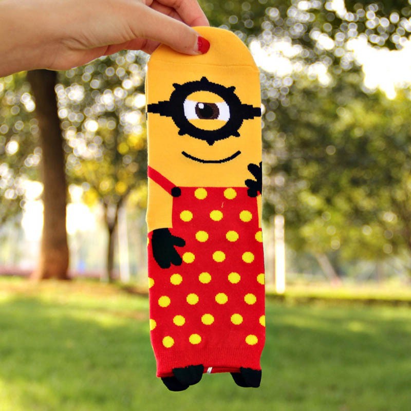 new arrival yellow Minions Women\'s spring Socks Little Yellow People Series Sock fashion new designer cute meias femininas calca (2)