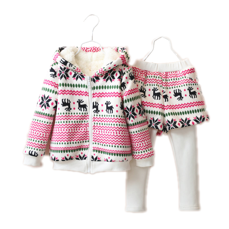 girls clothing sets 2015 baby tracksuit long sleeve hooded children clothing sets national toddler girl clothing coats+pantskirt
