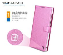 High Quality 5 5 lenovo A708t Smartphone Folding Stand Cover Silk Leather Case Leather Case For