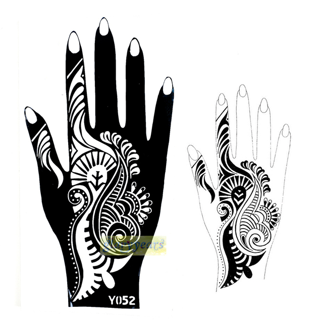 1pc new indian flower lace style henna mehndi temporary 1pc new indian flower lace style henna mehndi temporary