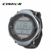 Energía Solar resistente al agua buceo reloj del deporte mujeres y hombres reloj de pulsera w / EL retroiluminado / cronómetro / alarma – gris ( 1 x CR2025 )