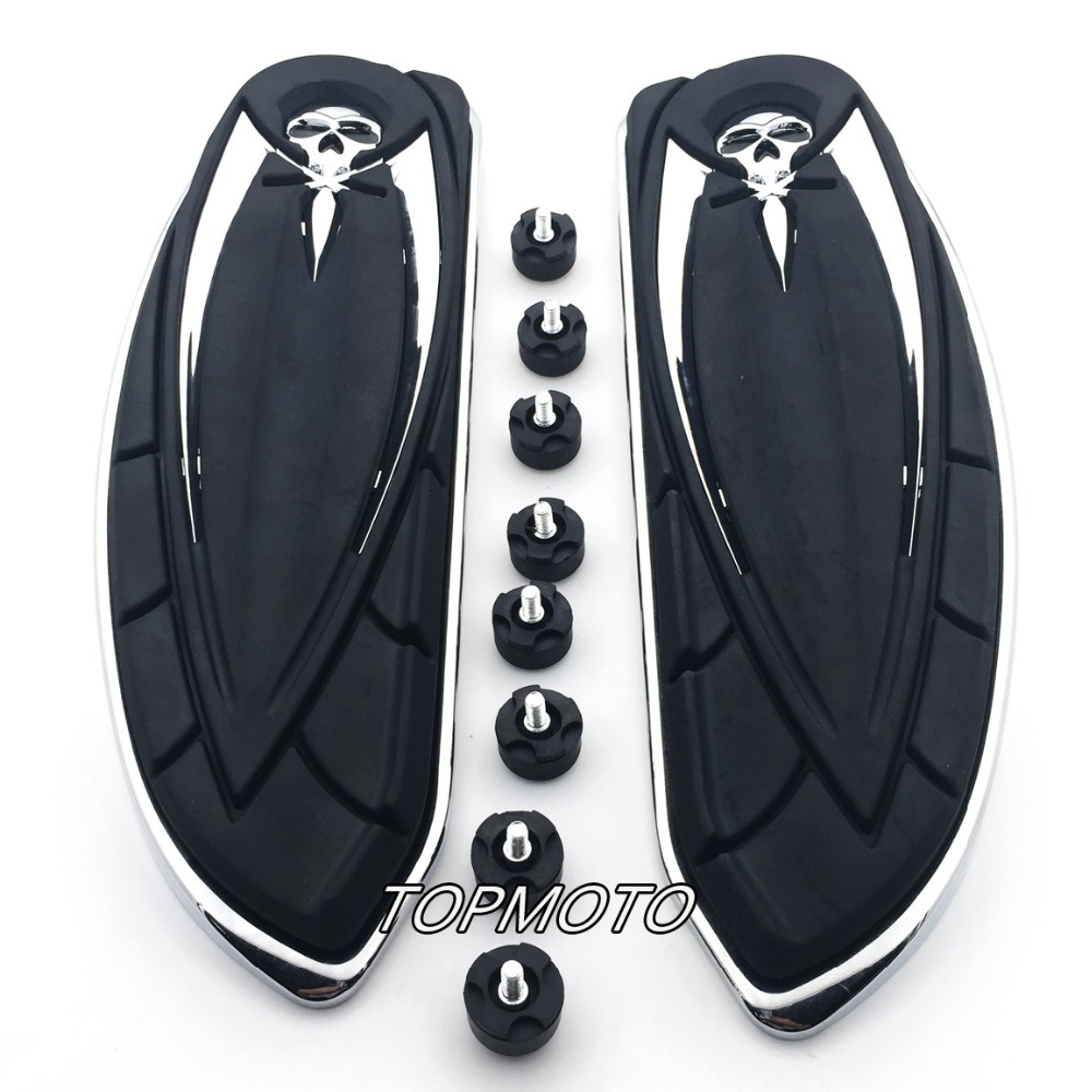 SKULL FLOORBOARD COVERS FOR HARLEY FLT 94 15 ELECTAR GLIDE ROAD KING