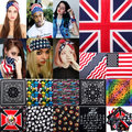 Kerchief Flag Skull Stars Paisley Bandana Headwear Hair Bands Scarf Neck Wrist Wrap Band Headtie Unisex