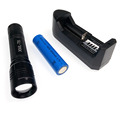 Waterproof led mini flashlight 18650 rechargeable torch light tactocal 5 mode zoomable lanterna with battery EU
