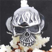 Top Selling 90g Heavy Skull Bracelet 316L Stainless Steel Cool Punk Style Ghost Skull Bracelet Bangle