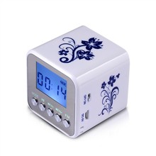 2015 New Nizhi TT032 Mini Portable digital FM radio portable radios support SD card speaker USB MP3 Players with clock