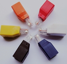 Wholesale 100Pcs/Lot RJ45 CAT5 CAT5E Network Ethernet Connector male to female Cable cross Adapter New Free Shipping