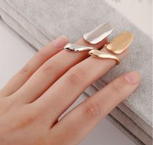 2016 Women New Fashion Simple Personality Alloy Finger Tip Nail Rings Gold/Silver Plated Metallic Party Jewelry Accessories 1Pcs
