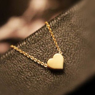Trendy Tiny Heart Short Pendant Necklace Women Gold Plated Chain Lover Lady Girl Gifts Bijoux Fashion