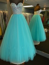 Sparkly Long Dresses Evening A-Line Tulle Beading Sweetheart Sleeveless Floor-Length Long Party Dresses Sexy vestidos de noche