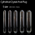 Cylindrical Medical Glass Dildo G Spot Stimulation Crystal Penis Anal Plug Sex Toys For Female And