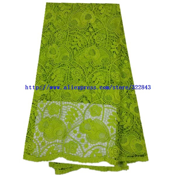 Free shipping high quality african guipure lace fabric for wedding nigerian cord lace/Water soluble lace fabric for dress 2015