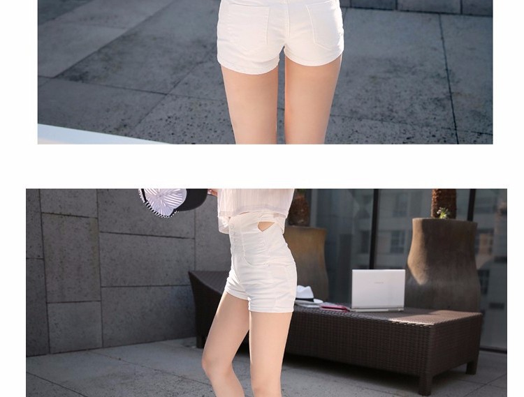 2015 New High Waist Shorts Summer Women Black White Slim Sexy Denim Shorts Plus Size Short Jeans Feminino (12)