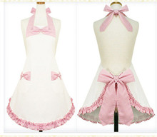Delantal Cocina Free Shipping For Kitchen Accessories Apron Japan Cooking Aprons Fashion Big Bow Cotton Fabric Customize