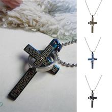 2016 High Quality Men’s Jewelry Bible Cross Circle Pendant Necklace Chain Fine Jewerly for Women Accessory
