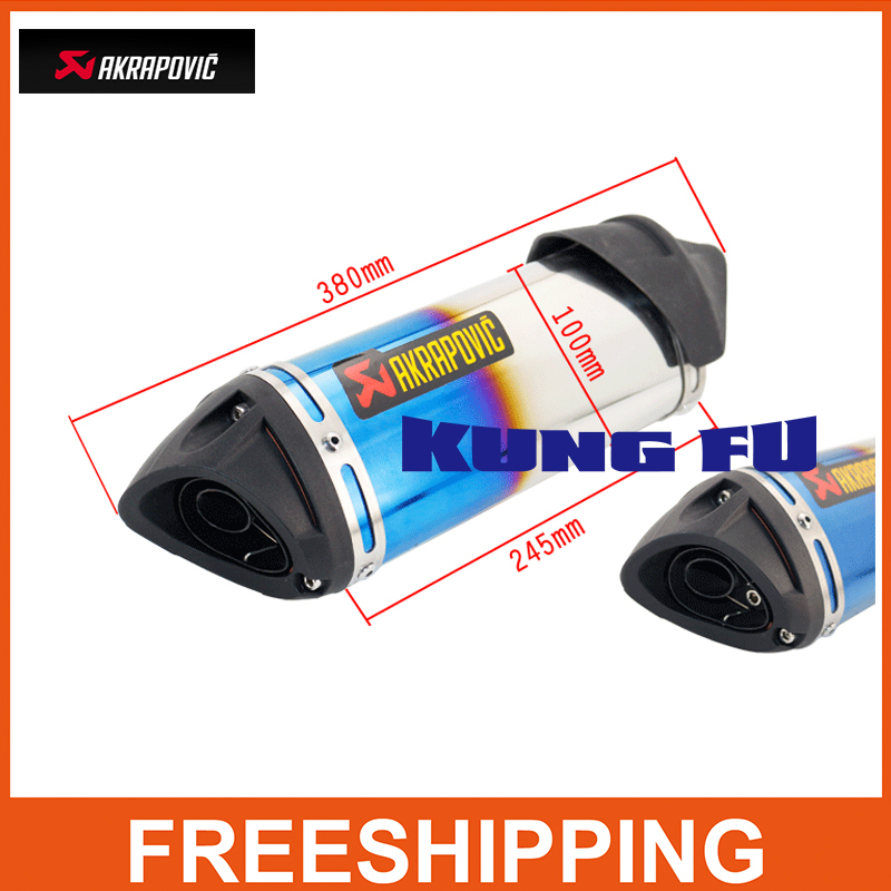 Modified motorcycle exhuast font b gy6 b font motorbike akrapovic muffler silencer rsz jog ttr 100cc