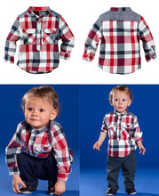 2014 autumn children s boy clothing set plaid T shirt casual pants kids suits kids sets