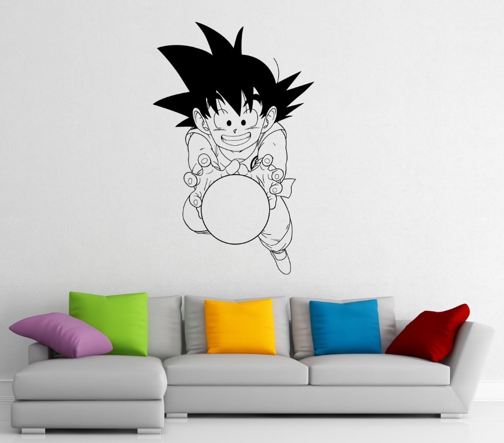 New Japanese anime Dragon Ball Monkey Cartoon Wall Stickers home decoration Boys Bedroom Decor Vinyl Removable Wall Decals