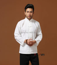 white Chinese men’s cotton/linen Kung fu shirt tops S M L XL XXL 3XL