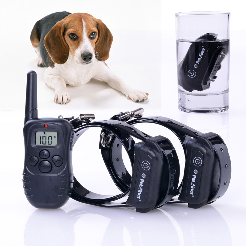 100 levels Full waterproof 10M Diving 300 Meters Remote Control Dog Training Electric Collar for Two 2 Dog