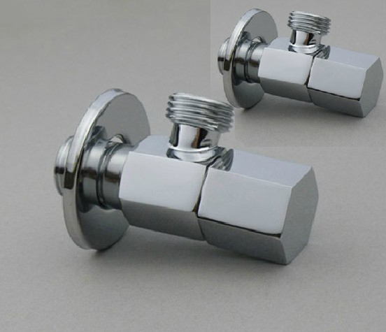 Description Picture 3 of item2pcs/lot High Quality Brass Angle Valve Bathroom Toilet Water Valve Stop Cock Valve chrome plated