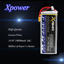 Ultra-high Capacity X Power Battery 14.8V Lipo XT60 T EC5 Plug 4S 14.8V 10000MAH 30C For RC Drone Heilecopter Car Boat Batteries