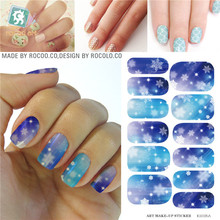 Christmas nail art supplies Water Transfer Foils Stickers nails a tool Manicure Waterproof Stickers Gradient Decals