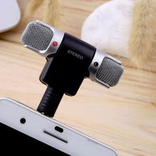 2016 Hot 1pc New Mini Stereo Microphone Mic 3.5mm Mini Jack PC Laptop Notebook for recording