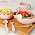 2016 Wheat Straw Dinner Box Bento Lunch Box Biological Degradable Material Tableware Set Food Container Children