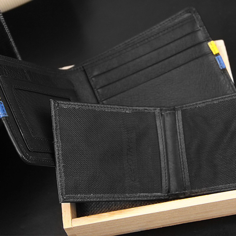 Vanlord men's wallet leather men's leather hit color short license package wallet wallet