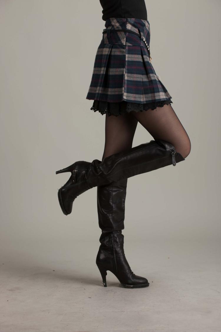 Hot Sell New Arrival Autumn and Winter Mini Plaid Short Skirt Women's Fashion 2013 Plus Size High Waist Pleated Skirt