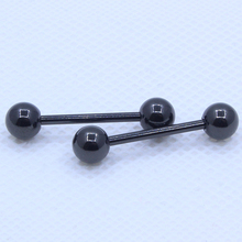 2016 fashion tongue piercing barbell unique plated stainless steel ball Straight top quality body jewelry nipple ring industrial