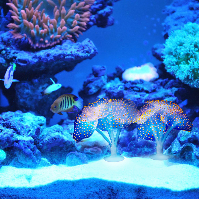 1X Silicone Artificial Fish Tank Aquarium Coral Plant Ornament Decoration Decor