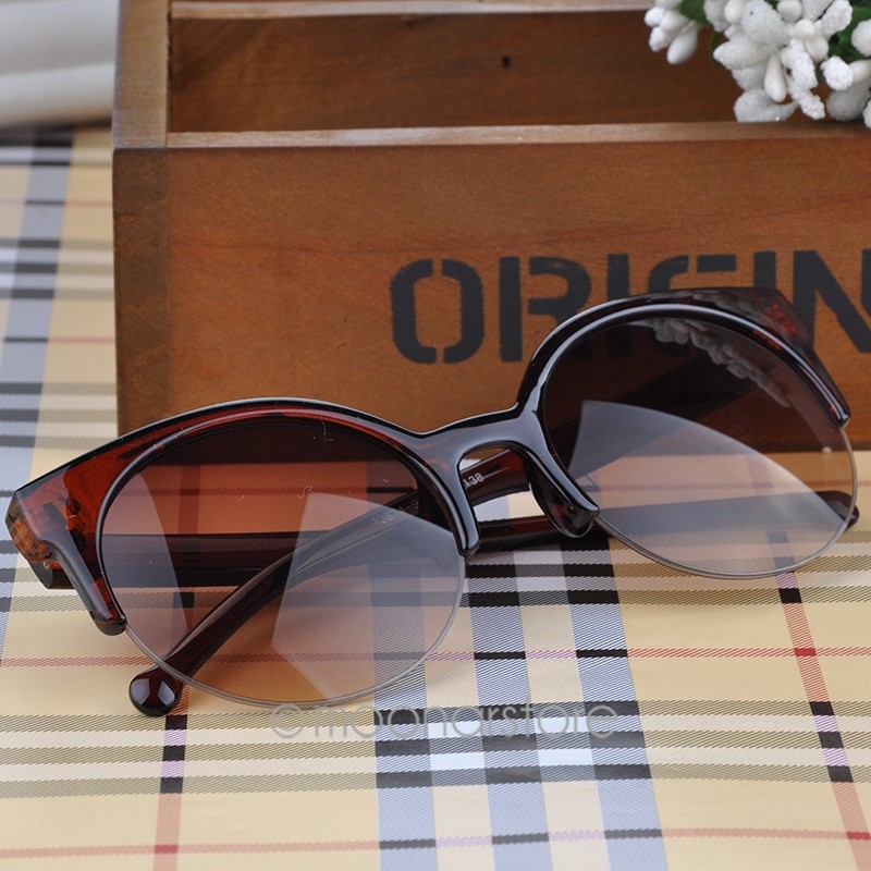 2015 Women Sunglasses Vintage Retro Cat Eye Round Sunglasses Fashion