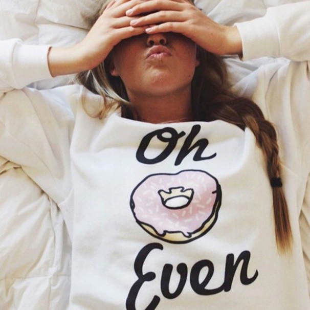 7yio93-l-610x610-sweater--white-donut-black-pink-junkfood-sweatshirt-punts-funny-clothes-cute-comfy-pun-comfysweater-funny+sweater-jumper-girl-slogan-style-logo-quote-cool