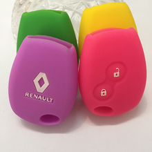 silicone car key case for Renault 2 buttons Clio Scenic Megane Duster Sandero Captur Twingo Modus