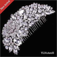 12pcs/lot Glittering Crystal Rhinestone Hair Comb