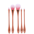 5Pcs set Rose Gold Golf Makeup Brushes for Foundation Powder Blusher Smooth Lip Eyeshadow Blending Brush