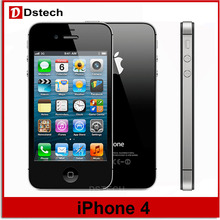 Unlocked Original iphone 4 mobile phone 5MP Camera WCDMA 3G Wifi GPS 3.5” touch refurbished phone  Free Shipping