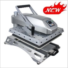 t-shirt heat transfer printing machine with good quailty(double hot plate, LCD table)