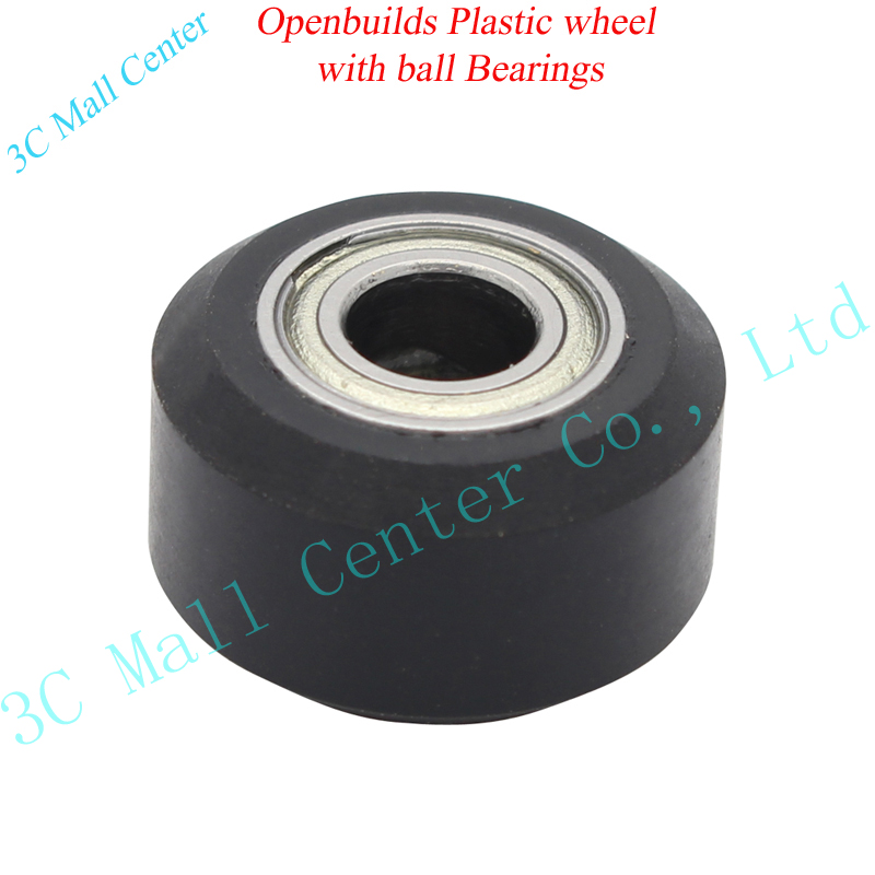 Openbuilds Plastic wheel with ball Bearings Passive Round wheel Idler Pulley Gear perlin wheel For 3D