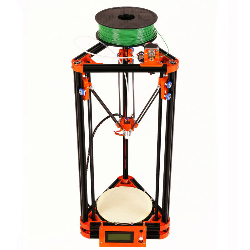 LCD Display Diy Kossel 3d Printer Kit With Free 40m Filament 8GB SD Card and Masking