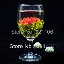 4 Balls Different Handmade Blooming Flower Green Tea Free Shipping