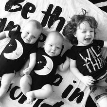 brand baby rompers short sleeve cotton baby boy rompers black moon newborn rompers infant summer clothing